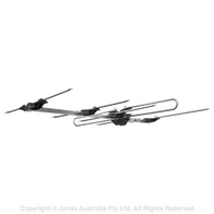 ANTENNA, YAGI, VHF, CH 6 - 12, F TYPE BALUN, 5 ELEMENTS