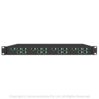 FIBRE 19" 1RU PON SPLITTER SC/APC 4 INPUTS WITH 16 OUTPUTS