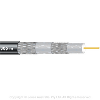CABLE, COAXIAL RG6 QUAD, BLACK, 305M