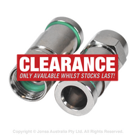 CONNECTOR, F MALE COMPRESSION RG59 DUO, METAL