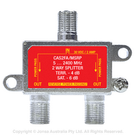 SPLITTER 2WAY F TYPE 5...2400MHz RPP 2A