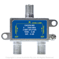 SPLITTER 2WAY F TYPE 5...2400MHz PP 2A