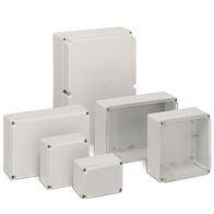 PJ encl. IP55, 150x150x75, Opaque lid