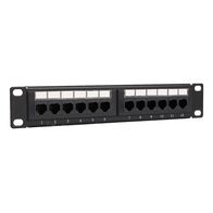 10" 12 Port Cat5e Patch Panel for Mini Cabinets