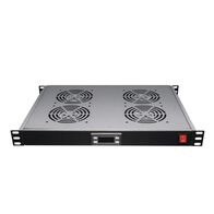 CERTECH 1RU Fan Unit with Digital Thermostat, 4 Fans
