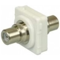 RCA-RCA Connector for Australian Style Wall Plates, White