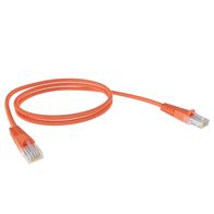 CERTECH Cat6 24AWG U/UTP RJ45 Patch Lead, 10m, Orange PVC Jacket