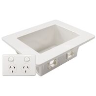 CERTECH Recessed Wall Box with 2x Australian style outlets and 1x GPO Slot & 2 ports switched GPO