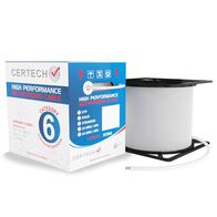 CERTECH 305M Cat6 U/UTP Solid Cable, White LSZH Jacket