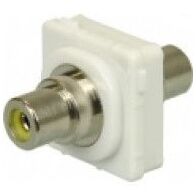 RCA-RCA Connector for Australian Style Wall Plates, Yellow