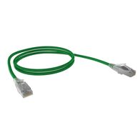 CERTECH Cat6A 26AWG S/FTP 10G RJ45 Patch Lead, Green LSZH Jacket, 2m