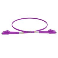 LC-LC OM4 Duplex Fibre Lead, Violet LSZH Jacket - 3m