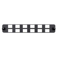 Flat 12 Port LC Duplex / SC Simplex Adaptor Plate
