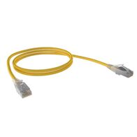 CERTECH Cat6A 26AWG S/FTP 10G RJ45 Patch Lead, Yellow LSZH Jacket, 1.5m