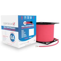 CERTECH 305M Cat6A 10G U/UTP Solid Cable, Red LSZH Jacket