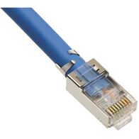 Platinum Tools RJ45 CAT6A 10Gig Shielded Connector with Liner, Solid 3-Prong, 50pc Clamshell