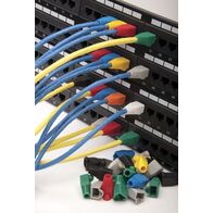 Platinum Tools RJ45 Boots. 8mm Max OD, Blue, 100pc Bag