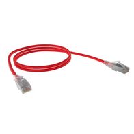 CERTECH Cat6A 26AWG S/FTP 10G RJ45 Patch Lead, Red LSZH Jacket, 5m