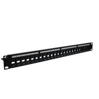 CERTECH 1RU 19" 24 Port Unloaded Patch Panel, with Rear Support Bar