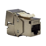 CERTECH Cat6A STP Keystone Jack, Tool-Free, Rear Entry - 6pc Pack