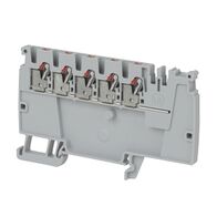 Allen-Bradley 1492-P Push-in Power Distribution Terminal 2.5mm 5 Red Conductor Entries End Grey