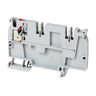 Allen-Bradley 1492-P Push-in Power Distribution Terminal 4mm 1 GND 1 Red Conductor Entries End Grey