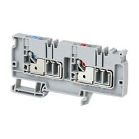 Allen-Bradley 1492-P Push-in Power Distribution Terminal 6mm 1 Red 1 Blue CON Entries Feed In Grey