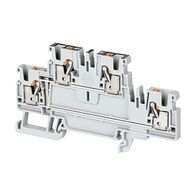 Allen-Bradley 1492-P Push-in Terminal 2.5mm 2 Levels Connected 4 Conductor Entries Grey