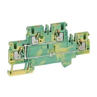 Allen-Bradley 1492-P Push-in Terminal 2.5mm 2 Levels Connected Ground 4 CON Entries Green Yellow