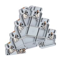 Allen-Bradley 1492-P Push-in Terminal 2.5mm 690VAC 4 Level 7 Connectors Feed Through Ground Grey