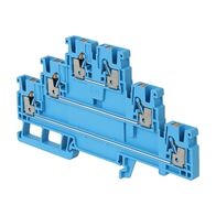 Allen-Bradley 1492-P Push-in Terminal 2.5mm 3 Level 6 Conductor Entries Blue