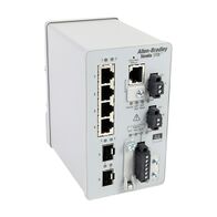 Allen-Bradley Stratix 5700 Managed Switch 6 Ports, 4 x 100MB Copper, 2 x 100MB Fiber SFP Slots,Lite