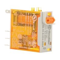 Finder 46 Series Miniature Relay 8A 2 CO 24V AC Coil with PB plus LED plus Mech. Indicator