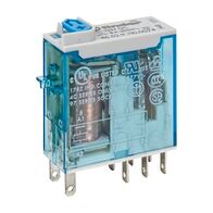 Finder 46 Series Miniature Relay 8A 2 CO 110 VDC Coil with PB plus LED plus Mech. Indicator
