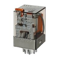 Finder 60 Series General Purpose Relay 10A 2CO 110V AC Coil with PB plus Mechanical Indicator