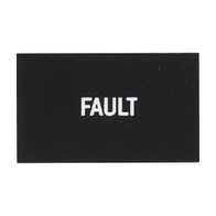 Sprecher and Schuh D7 Legend Plate 30 x 50 mm Snap in Black with White Text FAULT