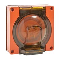 NHP ISO Appliance Inlet, 3 Flat Pins 10A 250V AC, w/o Base, Resistant Orange