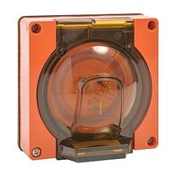 NHP ISO Appliance Inlet, 3 Flat Pins 15A 250V AC, w/o Base, Resistant Orange