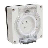 NHP ISO Socket Outlet, 2 Flat Pins + 1 Round Earth 10A 250V AC, w/o Base, Grey