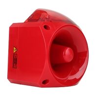Klaxon Nexus 105 LED Beacon Sounder 3 Alarms 64 Tones 105dB IP66 10-60V DC Wall Mnt Red