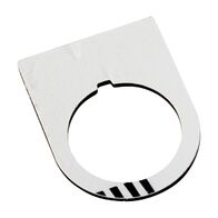 Allen-Bradley 800F Legend Plate 30 x 40mm, CUSTOM, White with Black Text