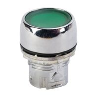 Allen-Bradley 800F Pushbutton 22.5mm Head Only Metal Alternate Action Flush Green Cap Illuminated
