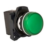 Allen-Bradley 800F Pilot Light 22.5mm Head Only Round Plastic Green