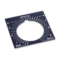 Allen-Bradley 800H Legend Plate 47 X47mm, Potentiometer,SPEED Graduated Markings, Grey