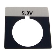 Allen-Bradley 800T Legend Plate 46 x 47mm Gray SLOW for 30.5mm Pushbutton
