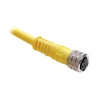 AB 889P Cordset Cable PVC Yellow 3 Pin 24AWG Pico Female Straight M8 Unshielded 10m