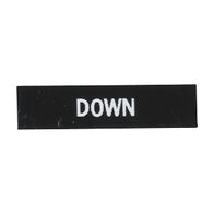 Sprecher and Schuh D7 Legend Plate 30 x 40mm Snap-In Down Black with White Text Down