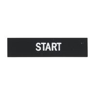 Sprecher and Schuh D7 Legend Plate 30 x 40mm Snap-In Black with White Text START