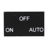 Sprecher and Schuh D7 Legend Plate 30 x 50 mm Snap in Black with White Text ON OFF AUTO