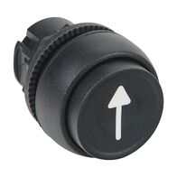 Sprecher and Schuh D7 Pushbutton 22.5 mm Head Only Plastic MOM EXT Black Cap RIGHT ARROW Non Ill